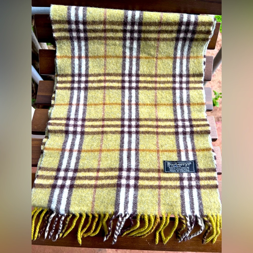 Vintage Burberry Cashmere Scarf